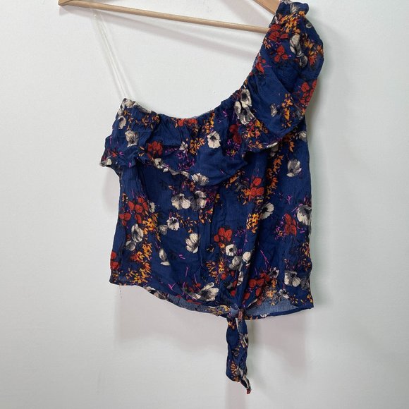 Mossimo Supply Co. One Shoulder Floral Top sz S - Picture 3 of 7